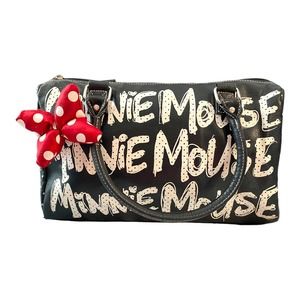 Disney Parks Minnie Mouse Black Handbag Purse Pocketbook